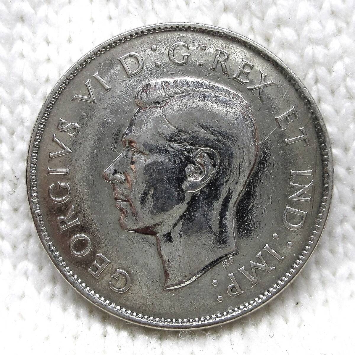 カナダ 50セント銀貨 1945年 29.56mm 11.60g 検索ワード／ アメリカ