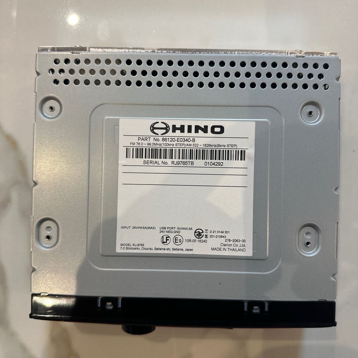 HINO 新車外し 24v Bluetooth USB AUX オーディオ_2