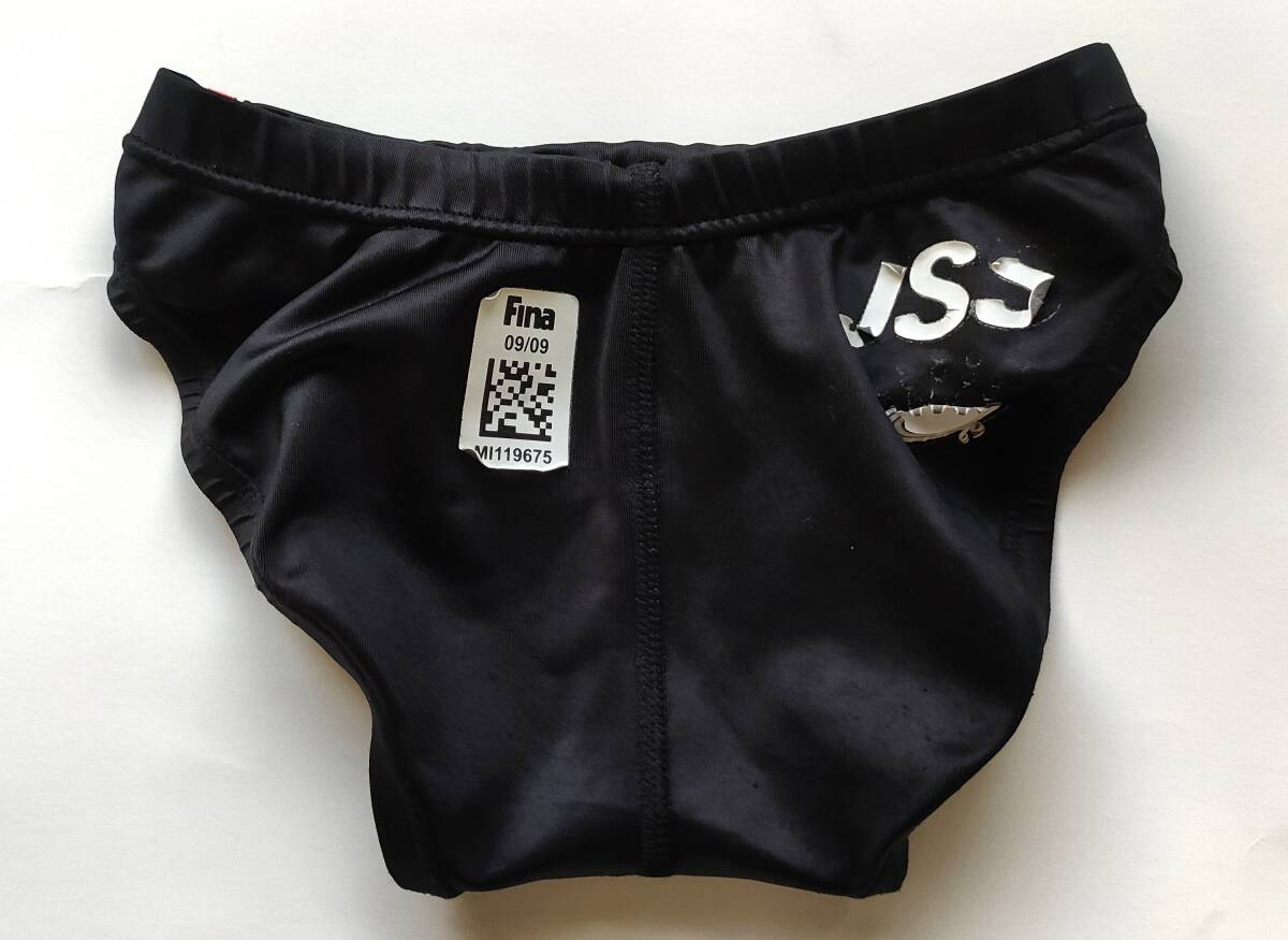 140】MIZUNO マイティラインⅡ 競パン ブーメラン JSS 競泳水着 黒赤