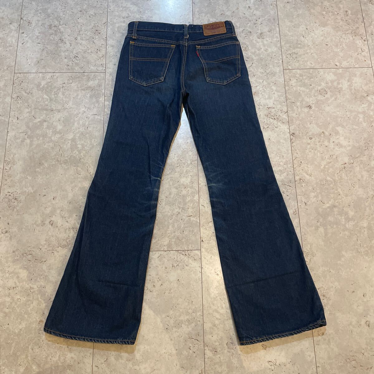 w31濃紺 70s 80s ビンテージ BIGJOHN ビッグジョン01307 ベルボトム 