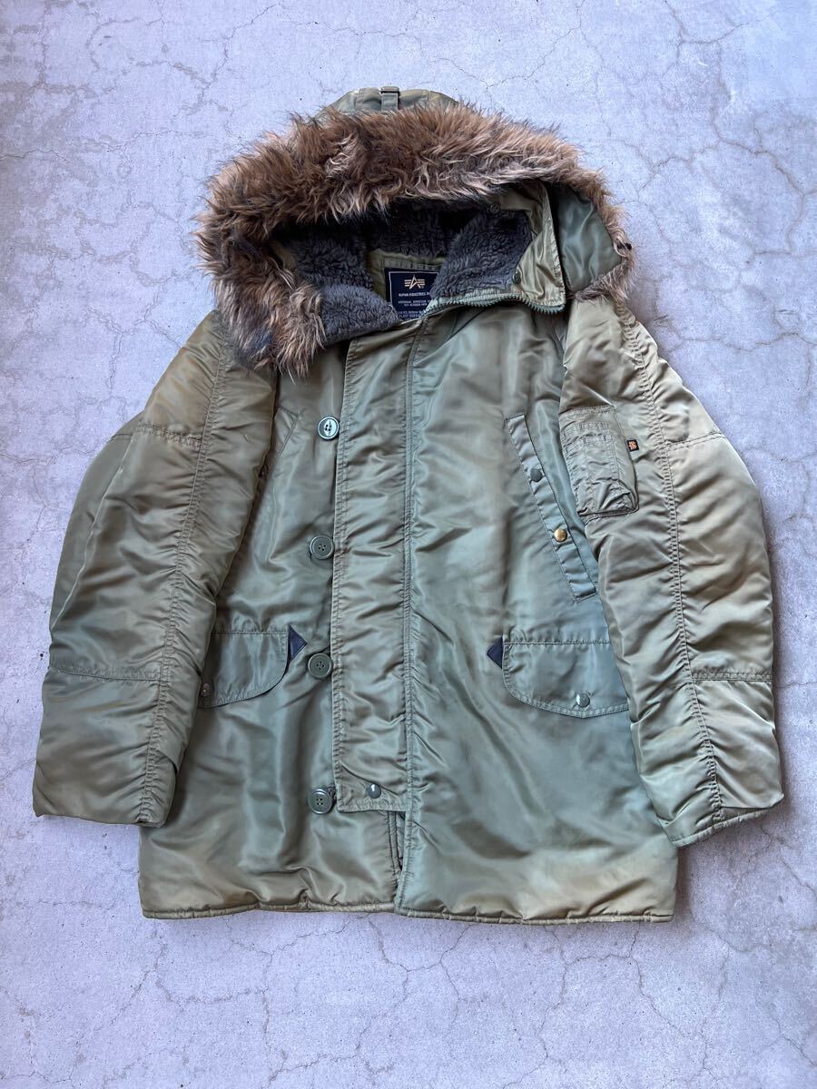 激レア 鬼フェード ALPHA INDUSTRIES N-3B ビンテージ フライト
