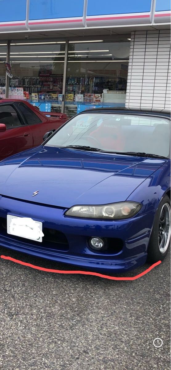 日産S15シルビア　フロントリップスポイラーハーフスポイラーDC2インテR純正加工品サフェーサー仕上げ済み希少_1