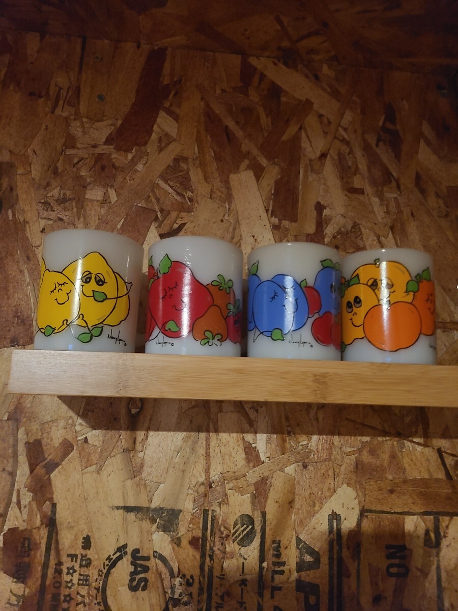 ファイヤーキング FIRE KING ナンシーリン Nancy Lynn レモン アップル オレンジ プルーン マグカップ マグ　 _1