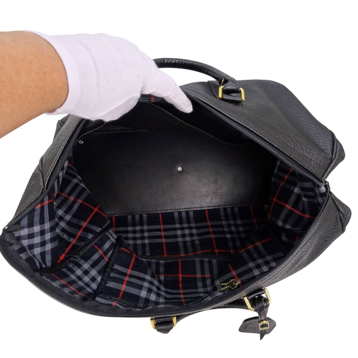バーバリー Burberry トートバッグ ボストン メガチェック ホースロゴ