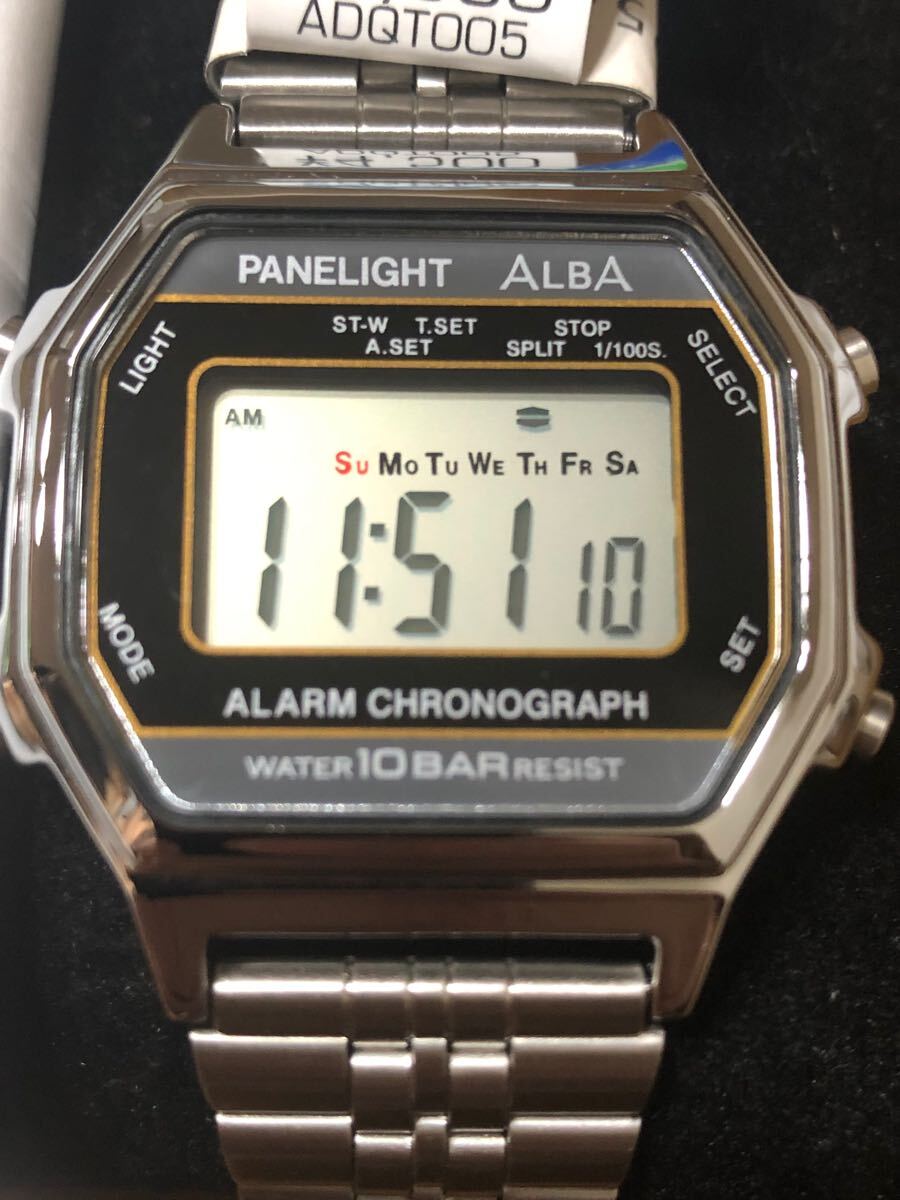 極美品 希少】SEIKO ALBA ブレスレットウォッチ デジタル シルバー 極