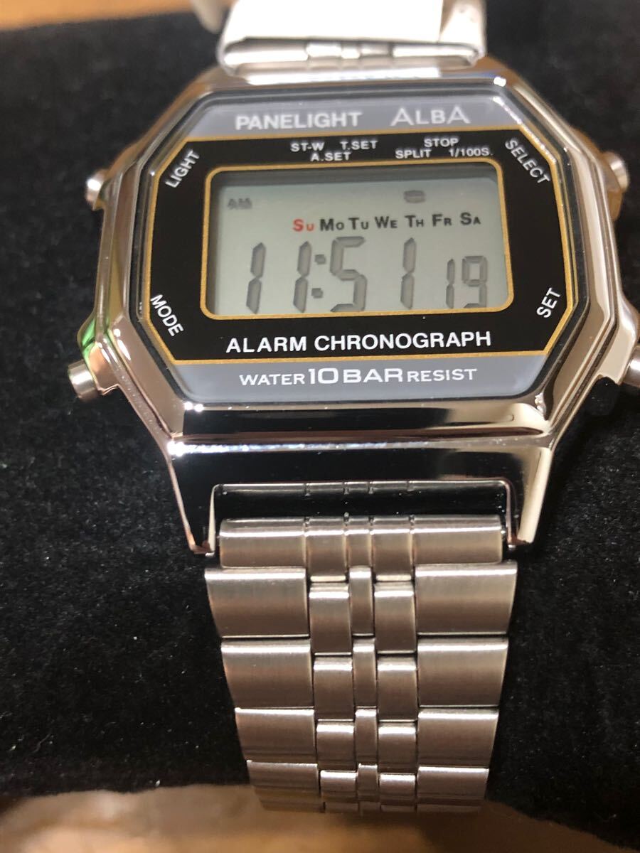 SEIKO セイコー ALBA アルバ Y735-4A00 アラームクロノグラフ デジタル 