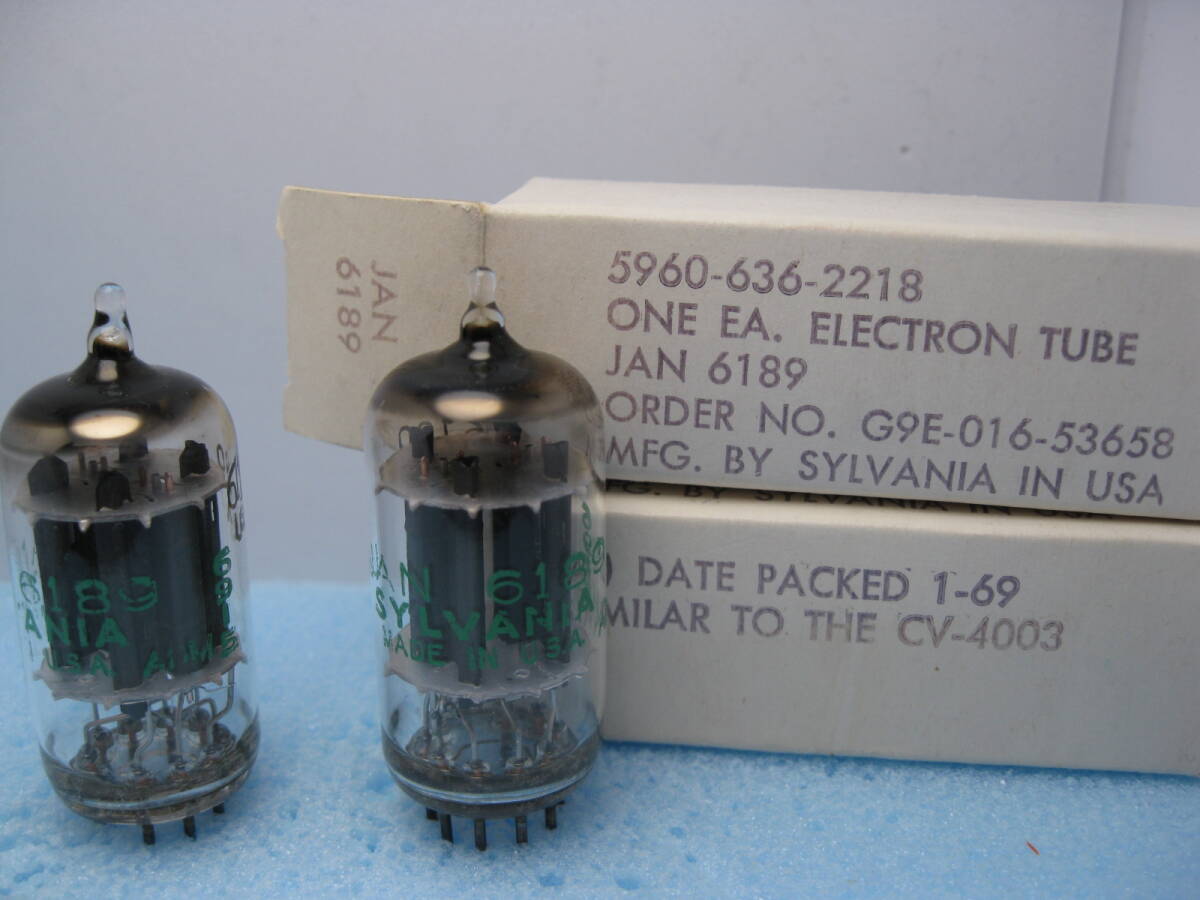 真空管 CV-4003 /JAN 6189(12AU7系最高級品) SYLVANIA IN USA 2本セット