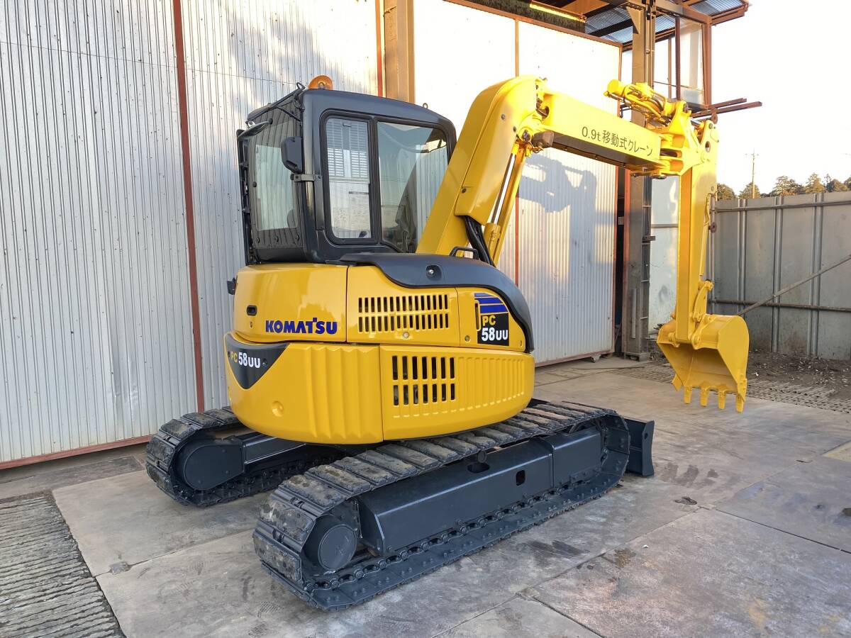 ★ユンボ／油圧ショベル２０１３年コマツ　PC58UU-５ ヒーターキャビン .倍速 .マルチ.移動式クレーン★千葉県～_3