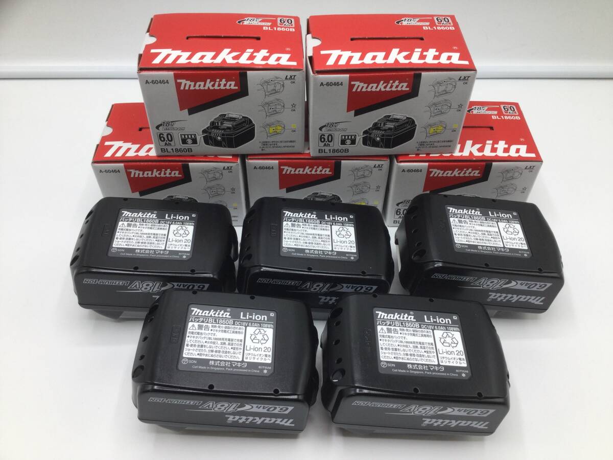 領収書発行可】☆[未使用/箱あり/5個セット]Makita/マキタ 18v 6.0Ah 