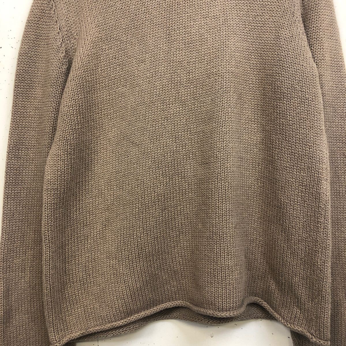 00s J.CREW コットン ロールネック 長袖 ニットセーター 無地 サイズM 