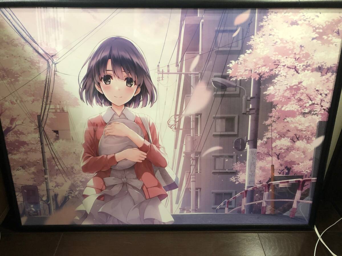 冴えない彼女の育てかた 深崎暮人 直筆サイン入りB1プリモアート 中古