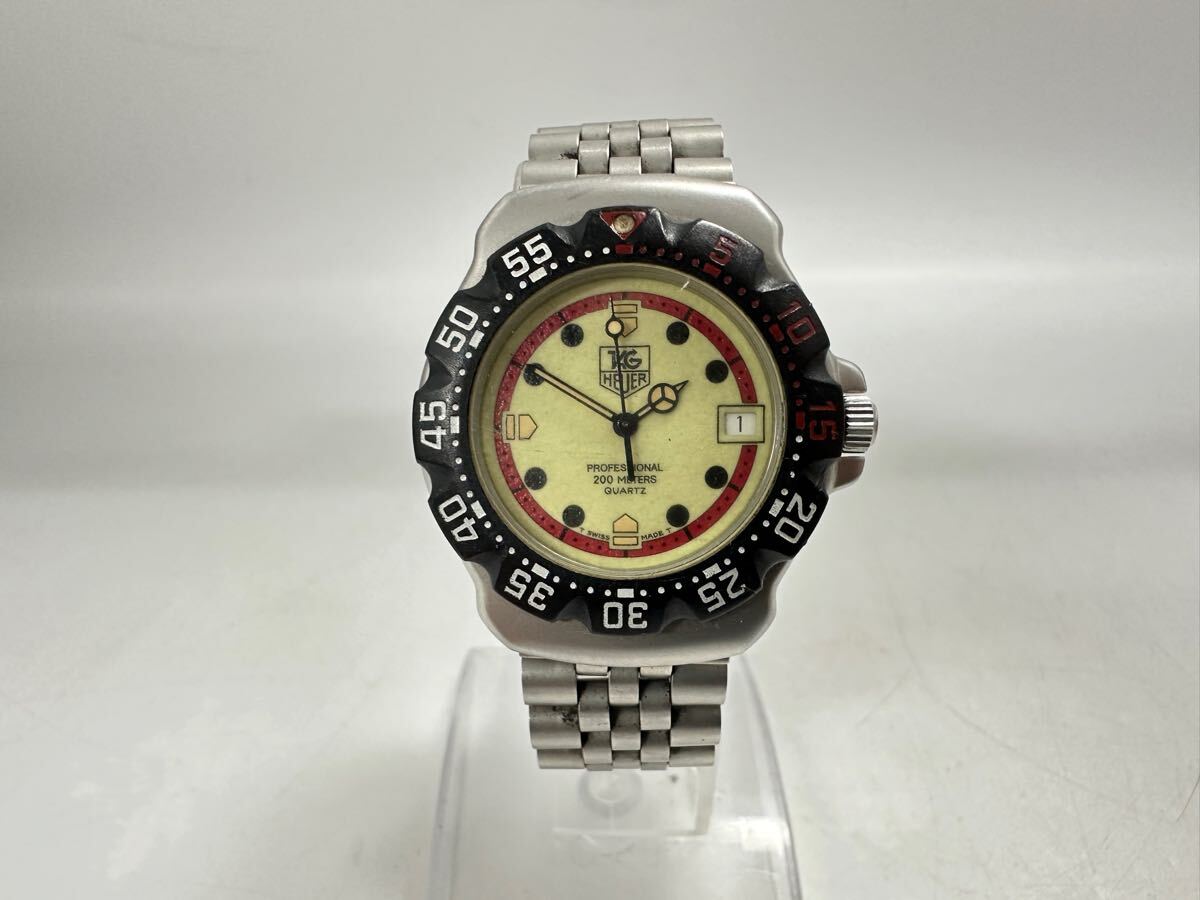 12山13】 1円スタート TAG HEUER PROFESSIONAL 200METERS / WA1211 
