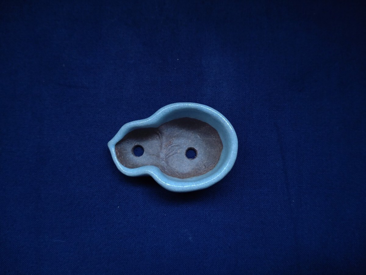 珍品瓢箪鉢《一蒼》宗像一蒼 ミニ盆栽鉢　ミニ鉢 超ミニ_8