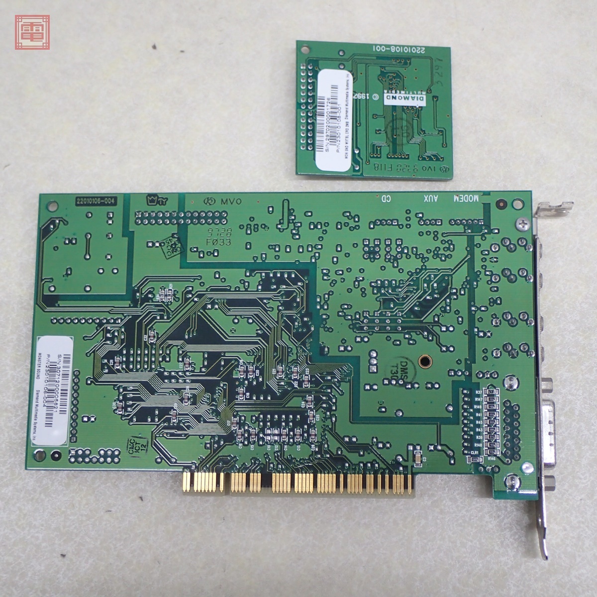 1円〜 Diamond Windows95 Monster Sound 3D AUDIO Rev B サウンドボード サウンドカード PCIスロット インストレーションガイド/CD付【10