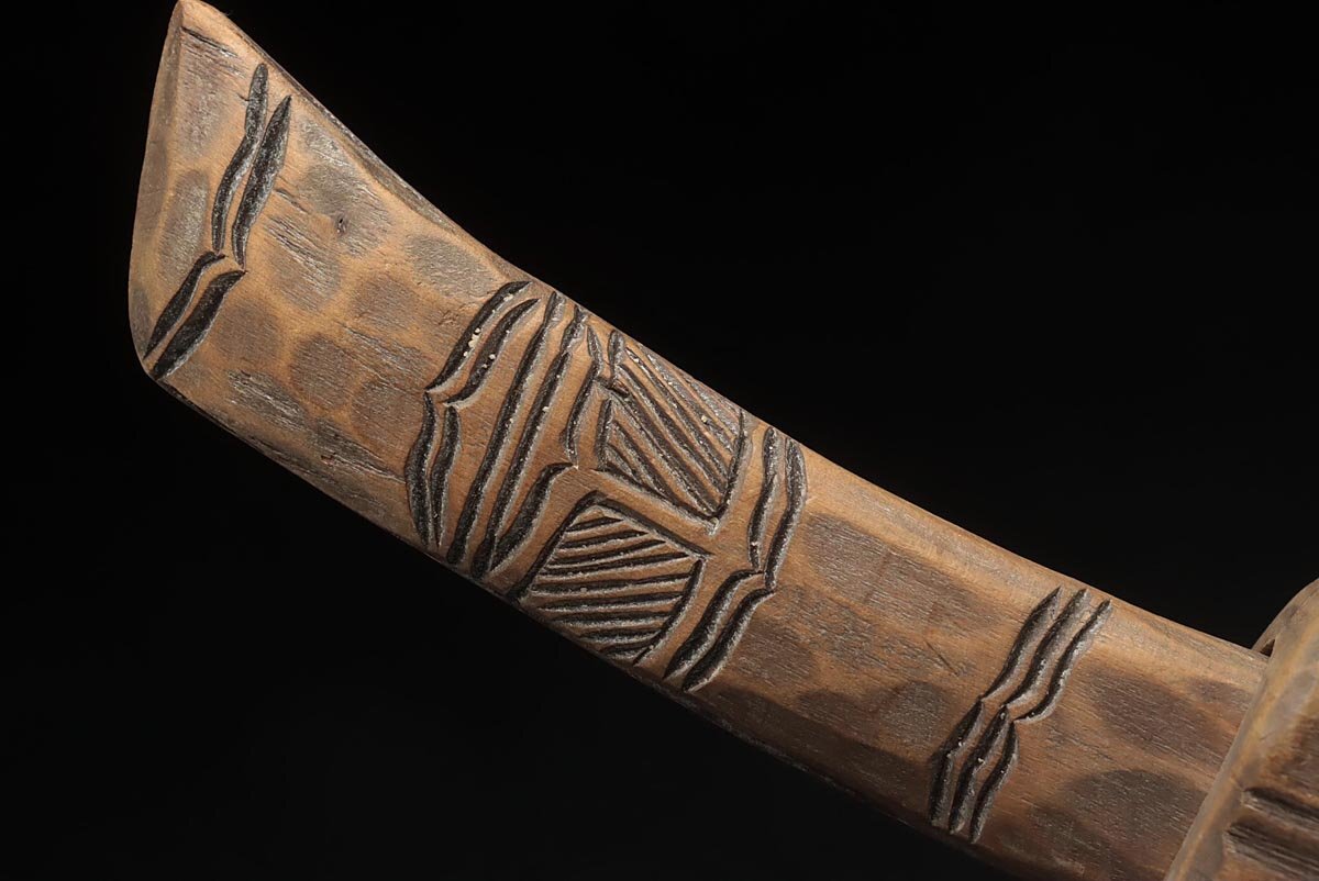 JN187 アイヌ民藝 アイヌ マキリ 全長22.5cm 刃渡7.7cm 重60g・小刀
