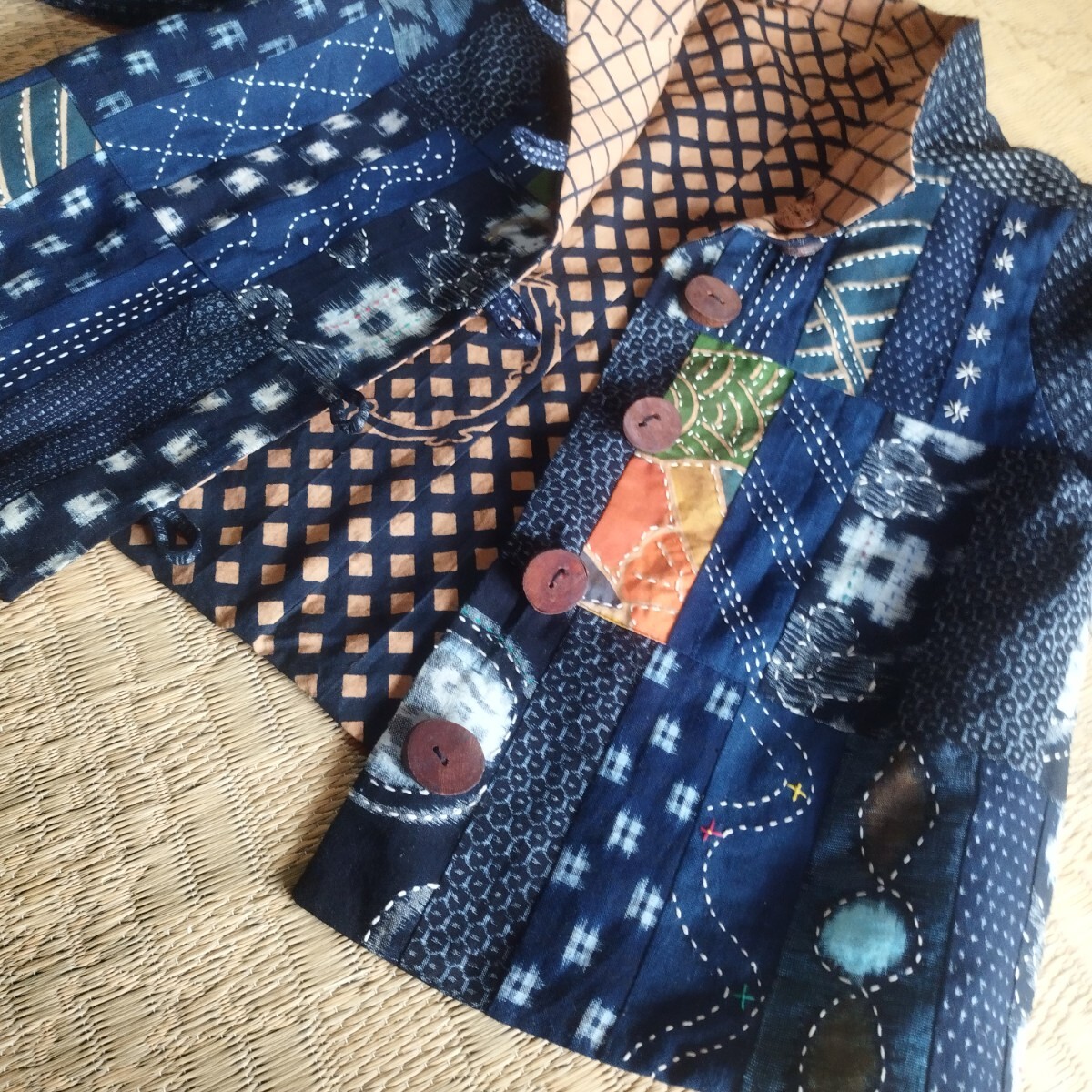 ハンドメイド・リメイク・古布・手作り・チュニック・ワンピー・正絹 