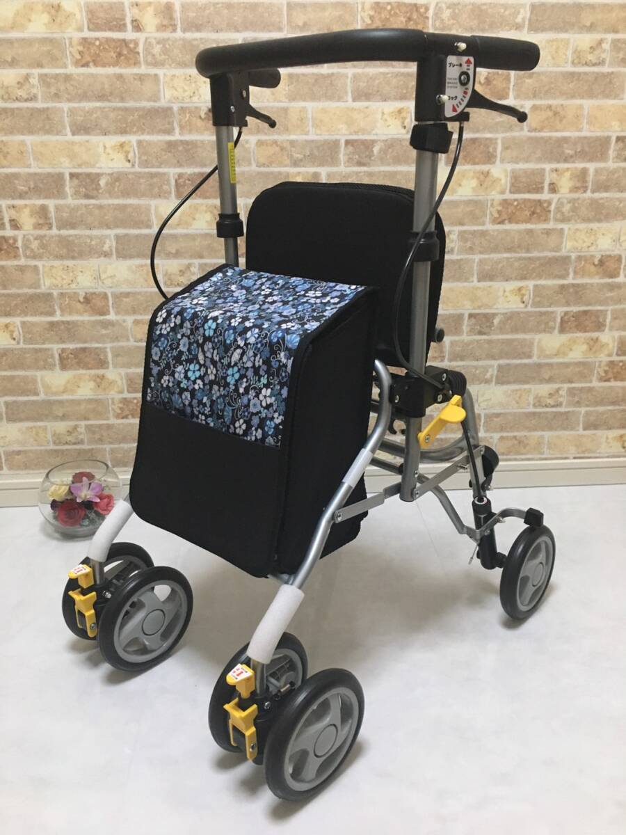 シンフォニースリムSP 花柄 介護用品 シルバーカー 歩行器 看護、介護