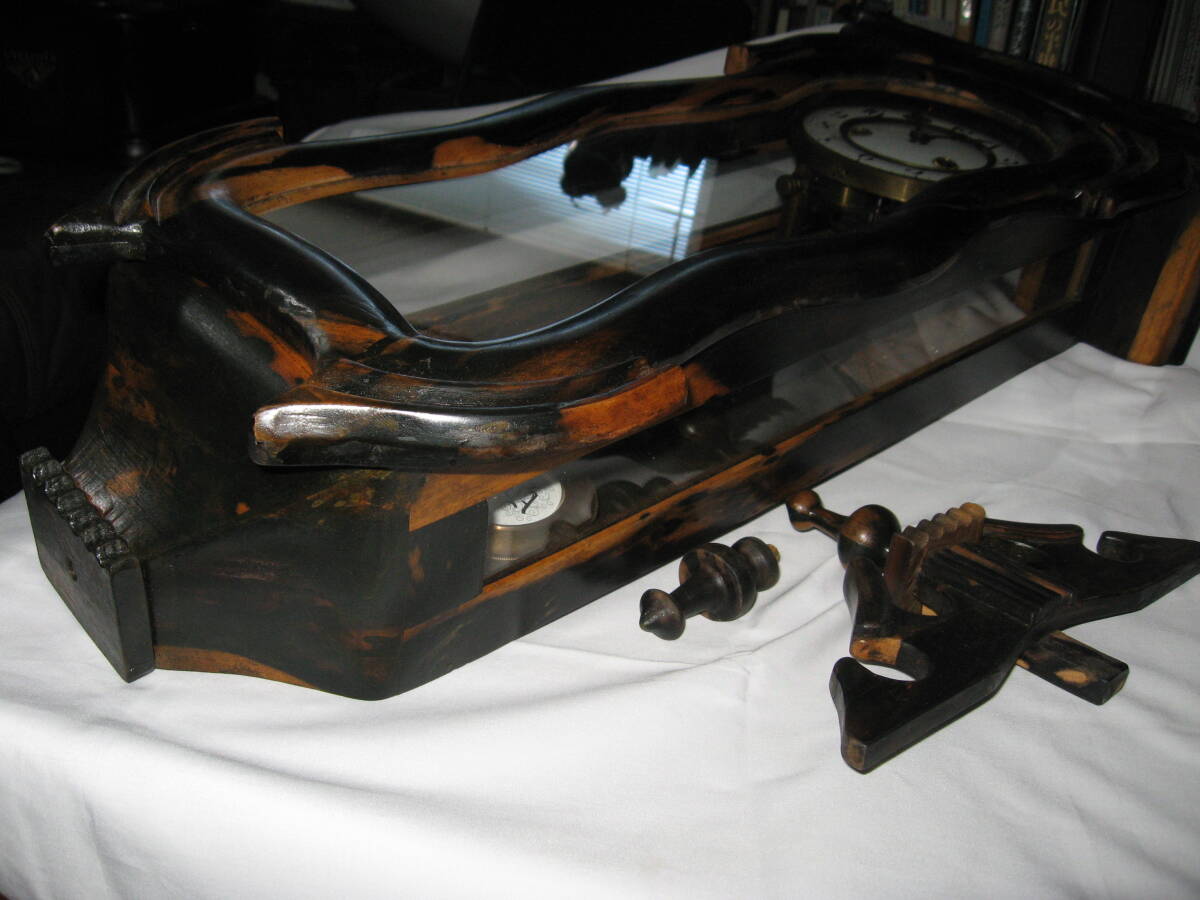 ユンハンス黒柿ヴァイオリン型時計　作動品_8