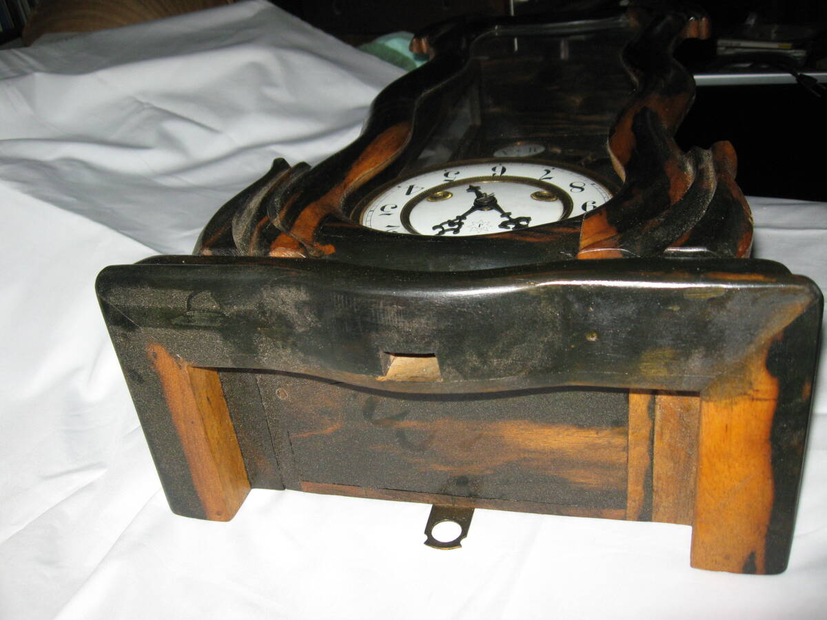 ユンハンス黒柿ヴァイオリン型時計　作動品_9