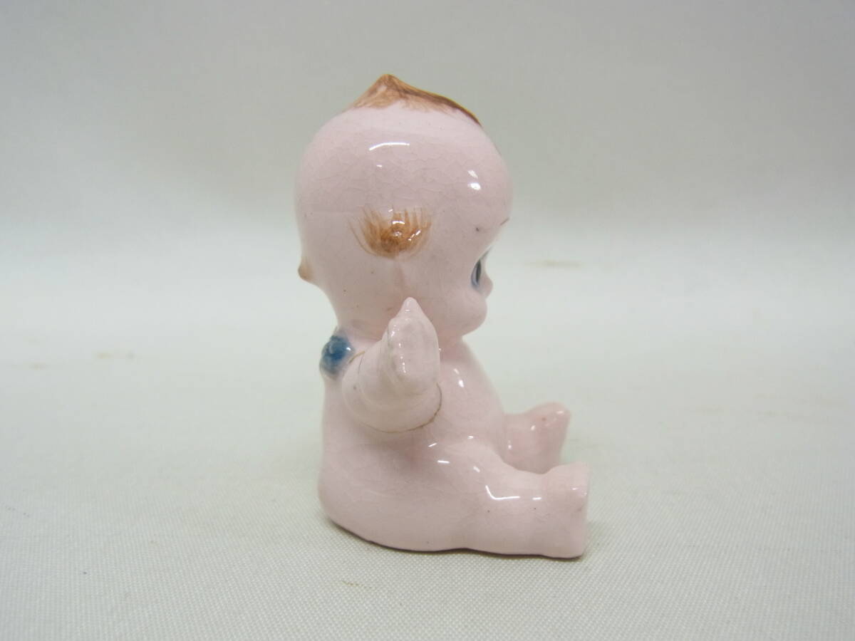 キューピーちゃんの陶器 の置物 高さ約5.3cm☆古い 小さい 陶器 キューピー 置物☆ミニ キューピー人形