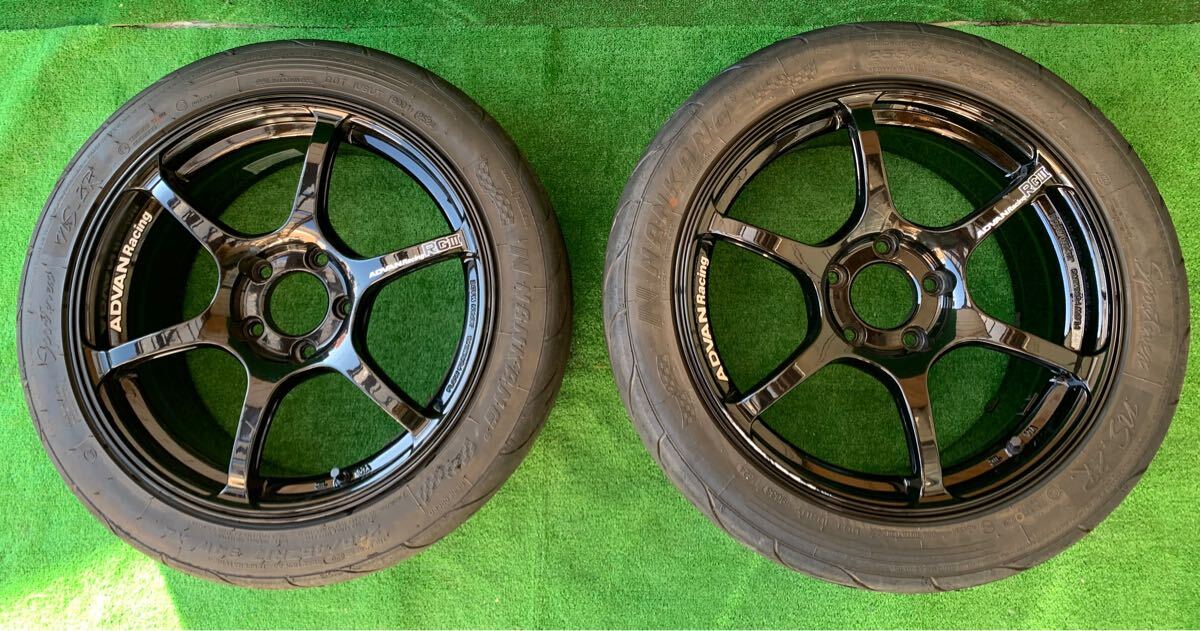 ADVAN RACING RG3 17x8J ＋45 PCS114.3 5穴ハブ系約85mm NANKANG 255/40ZR17 2本セット　ラジアルタイヤ　LEXUS IS250