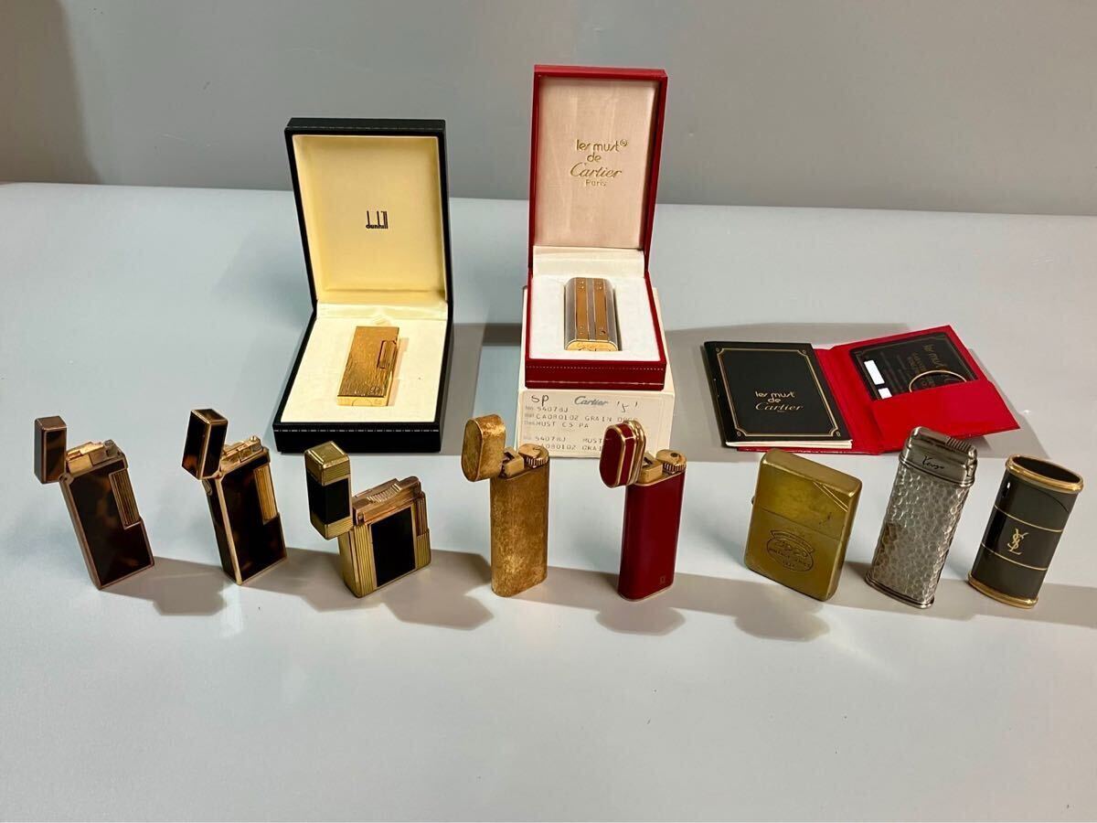 ブランドライター Cartier dunhill S.T.Dupont ZIPPO KENZO YSL 10点