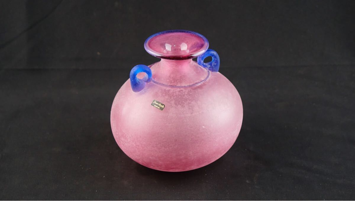 MURANO Franco Moretti ムラノ フランコ モレッティ 耳付き 花瓶