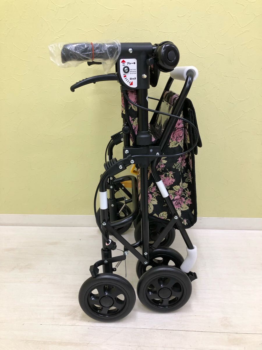 極美品 島製作所 SHIMA スカイウォーカーS シルバーカー 花柄