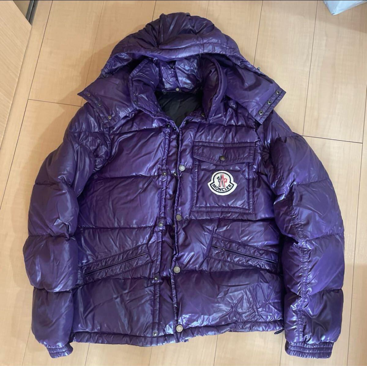 極美品 良サイズ MONCLER モンクレール K2 パープル ダウンジャケット 