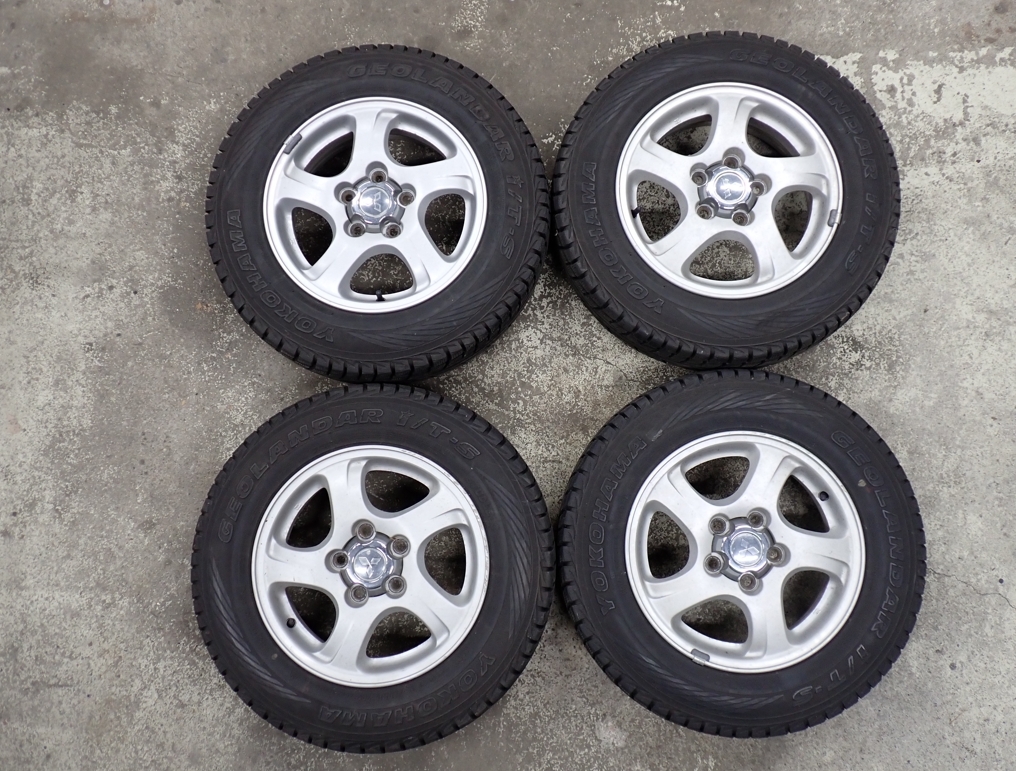 パジェロミニ 175/80R15 スタッドレスタイヤ付きアルミホイール 4本セット