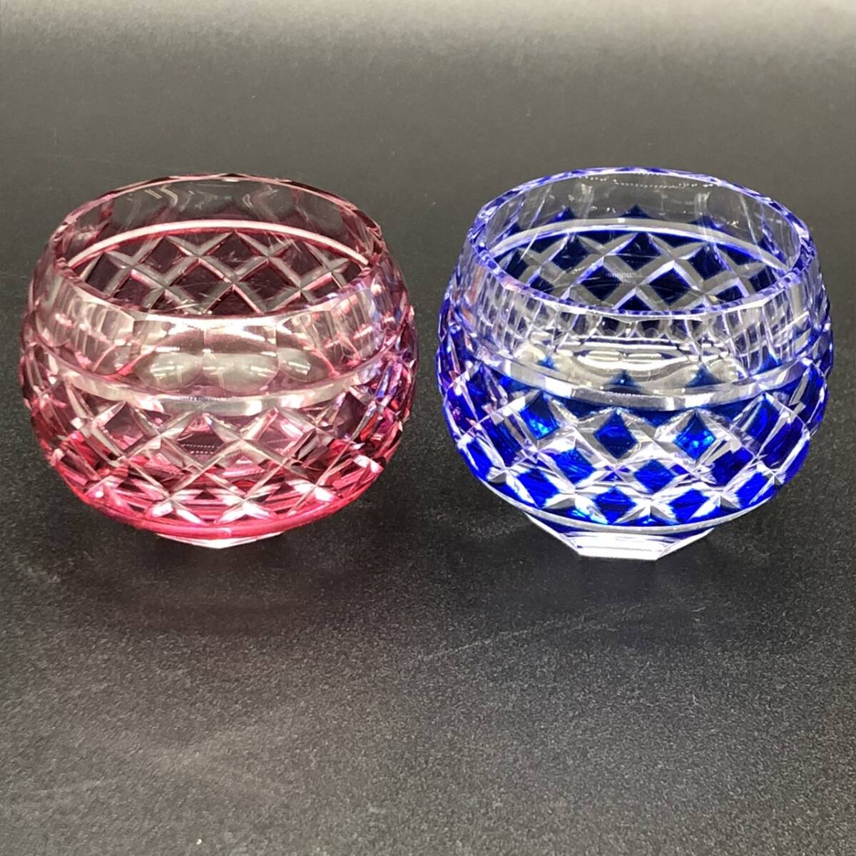 薩摩切子 酒器 切子 ぐい呑み 薩摩切子 カメイガラス KAMEI GLASS