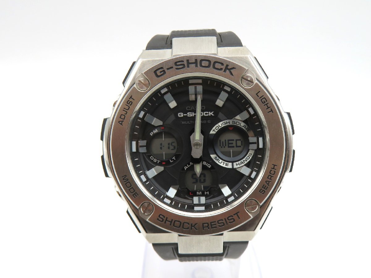1◇稼働◇ カシオ GST-W110 G-SHOCK ブラック ソーラー メンズ 腕時計 