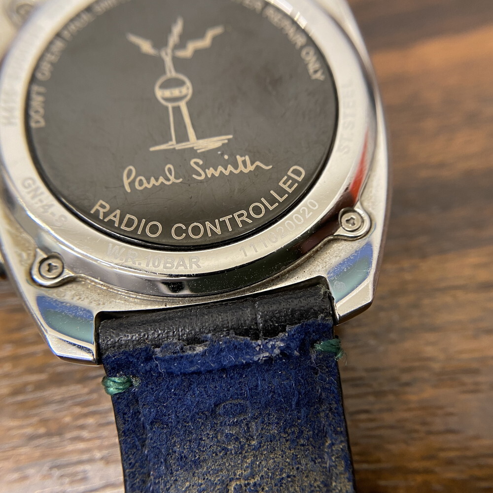 ICH【中古】稼働品 Paul Smith ポールスミス H416-S066581 メンズ 腕時計 ソーラー デイト 純正ベルト〈195-250205-KB-05-ICH〉