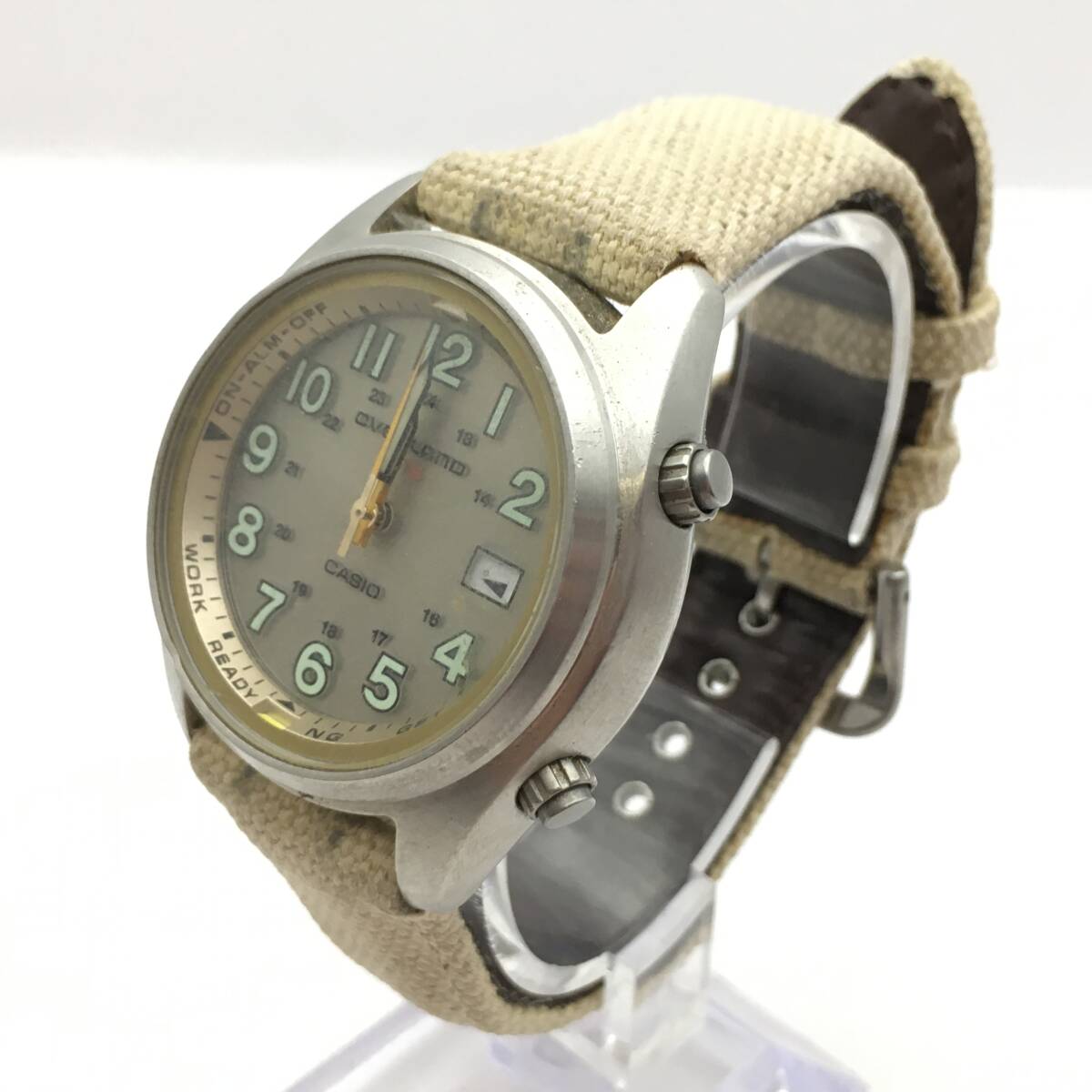 ○Q2412-155 CASIO/カシオ OVERLAND オーバーランド 3針 メンズ 電波 