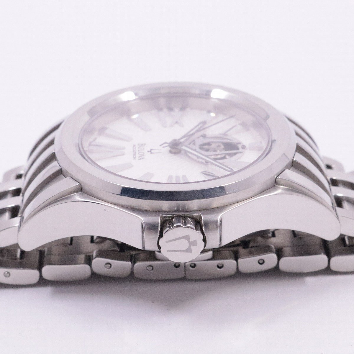 BULOVA ブローバ アキュトロン 自動巻き メンズ 腕時計 セミスケルトン 