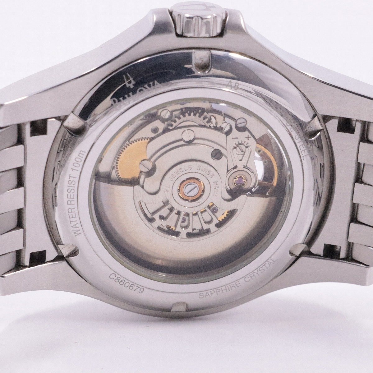 BULOVA ブローバ アキュトロン 自動巻き メンズ 腕時計 セミスケルトン 