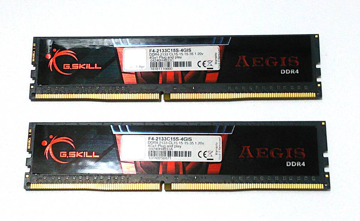 デスクトップパソコン用 メモリ G.Skill DDR4-2133 PC4-17000 4GBx2枚 合計8GB_1