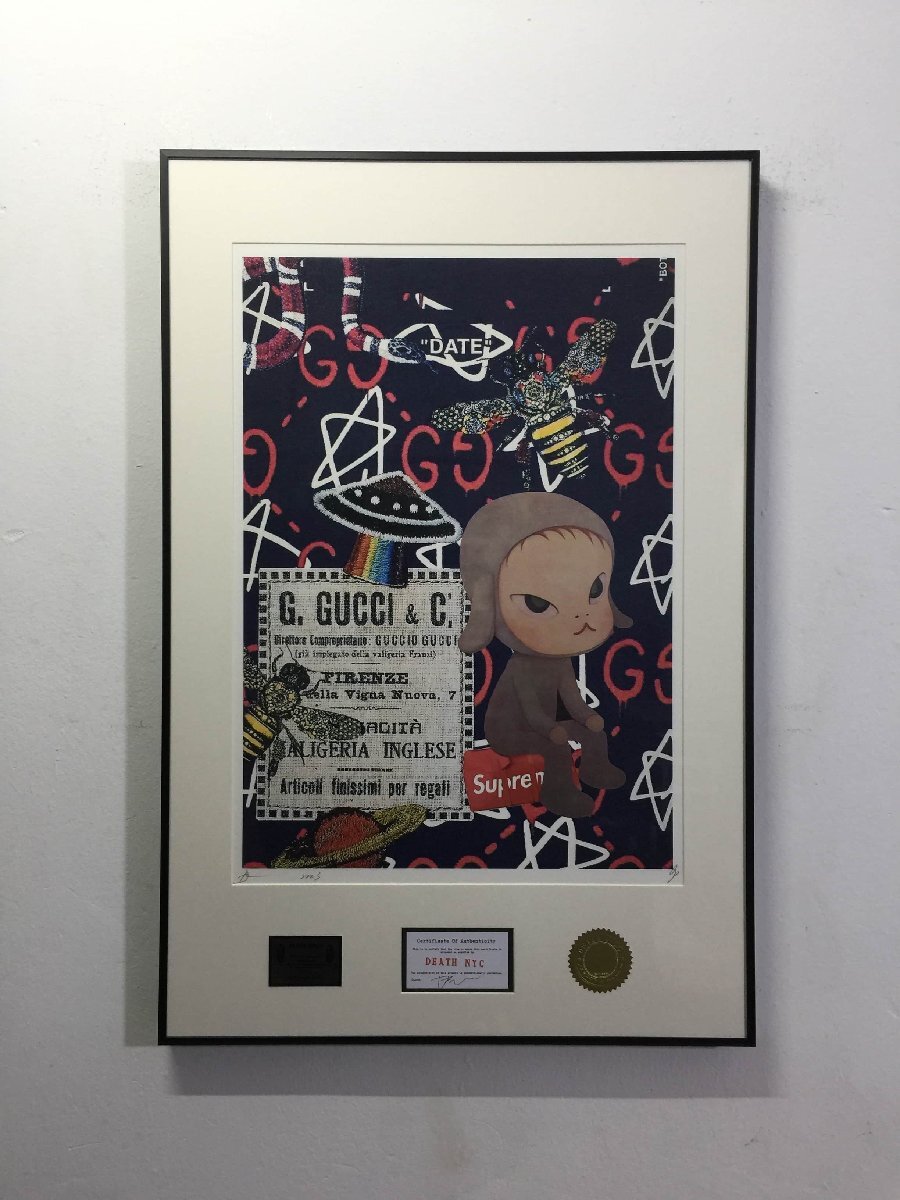 DEATH NYC 額付き 世界限定100枚 アートポスター 奈良美智 GUCCI
