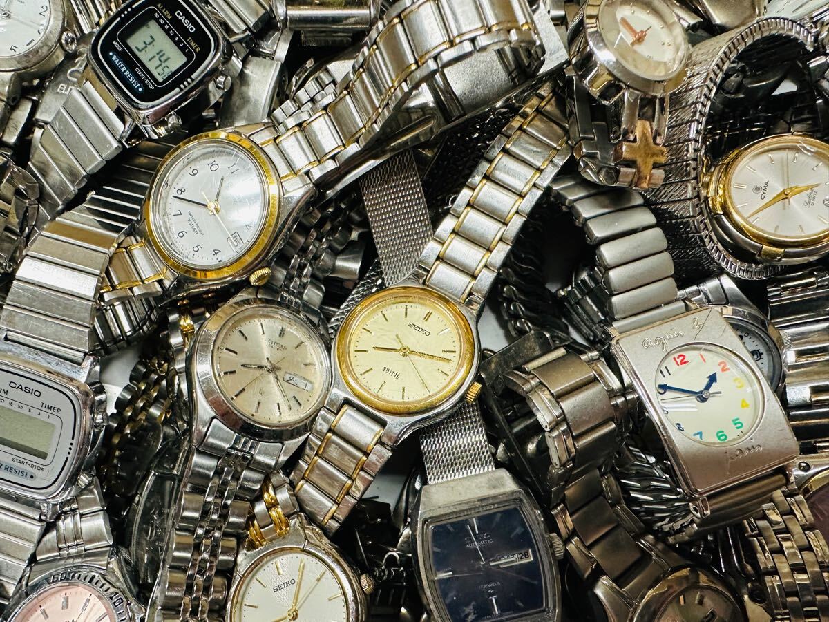 レディース 腕時計まとめて 大量 150本 セット SEIKO CYMA CITIZEN REGUNO WICCA RICOH agnes.b ELGIN 等 メタルバンド まとめH20_5