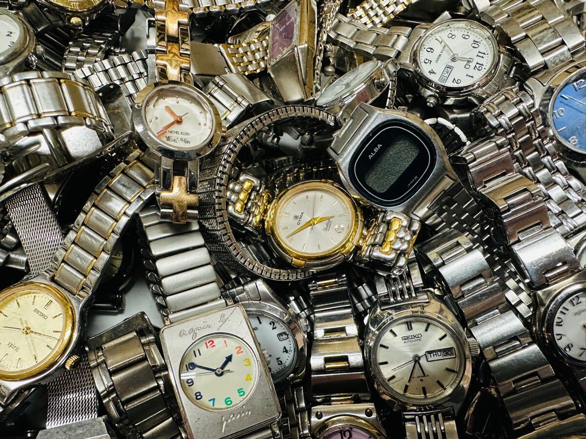 レディース 腕時計まとめて 大量 150本 セット SEIKO CYMA CITIZEN REGUNO WICCA RICOH agnes.b ELGIN 等 メタルバンド まとめH20_6