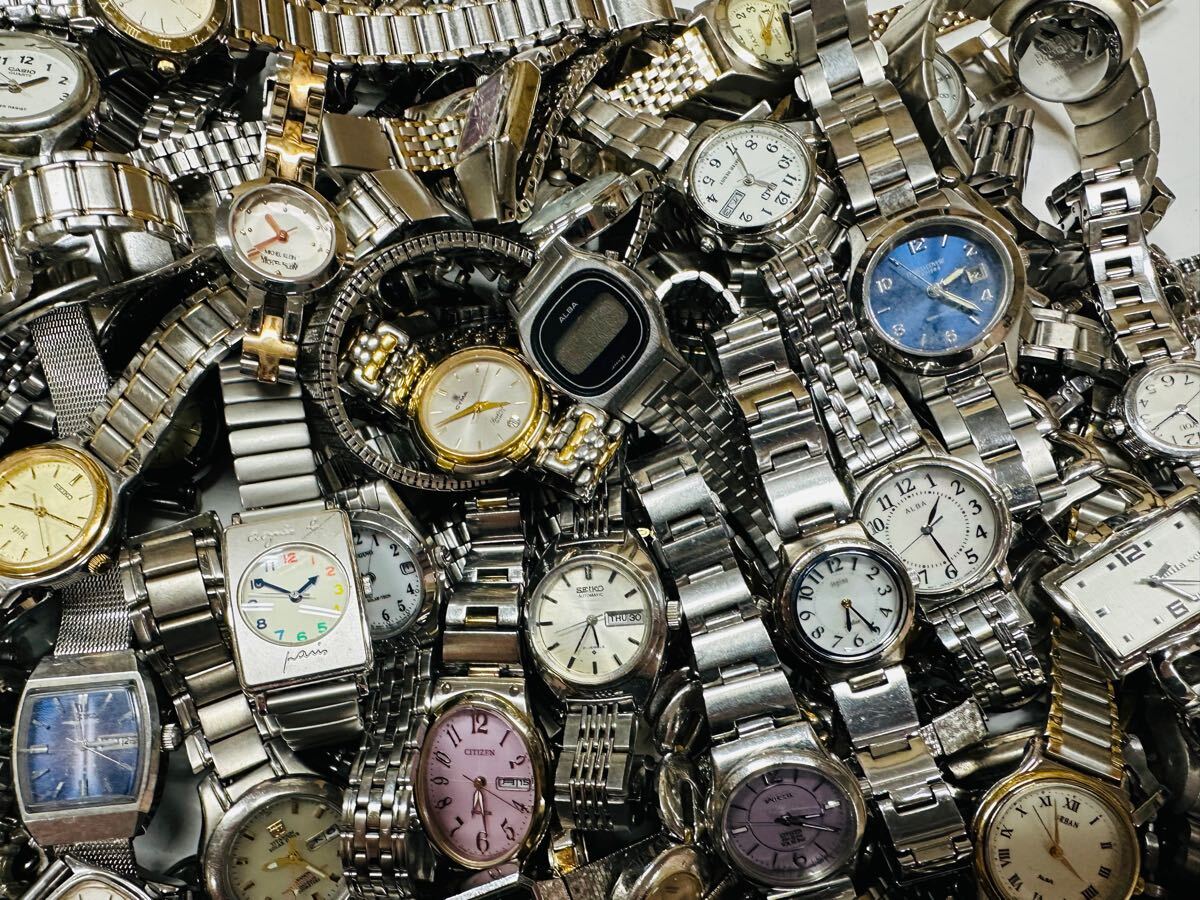 レディース 腕時計まとめて 大量 150本 セット SEIKO CYMA CITIZEN REGUNO WICCA RICOH agnes.b ELGIN 等 メタルバンド まとめH20_9