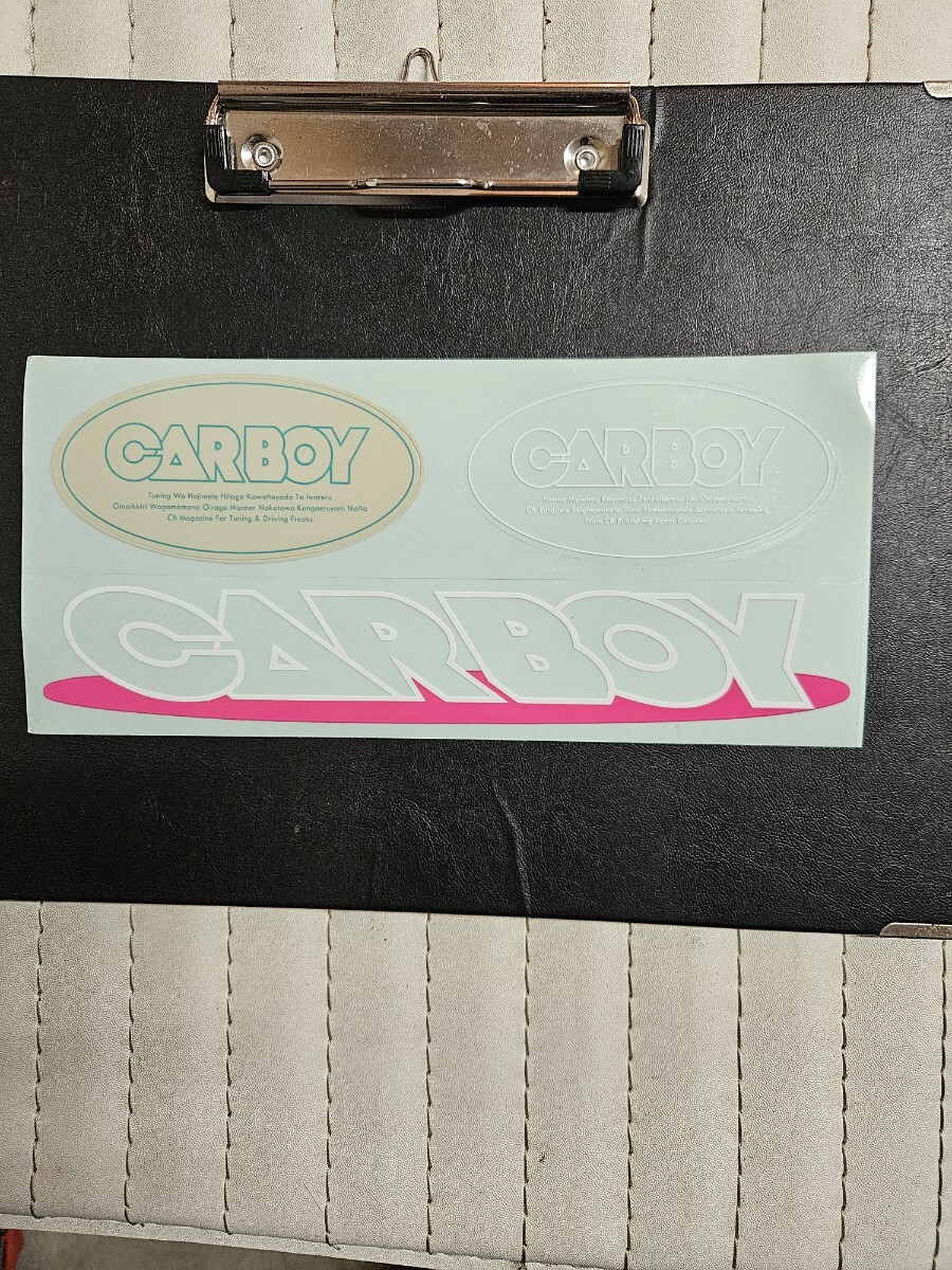 CARBOYステッカー　カーボーイステッカー　ピンク　★未使用　当時物　昭和レトロ