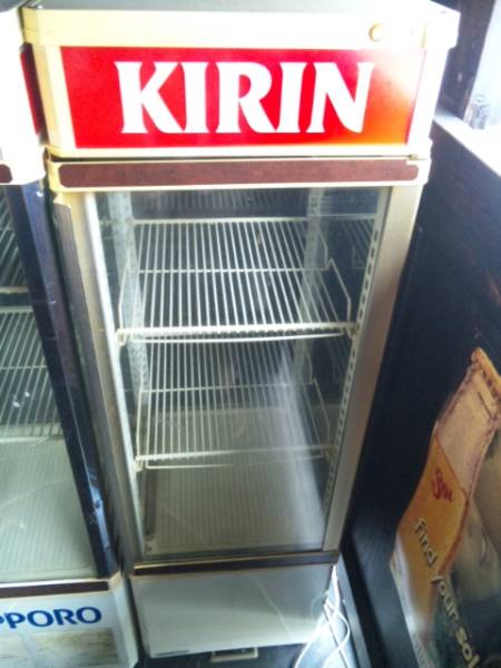 キリンビールKIRIN冷蔵ショーケース昭和レトロ 冷え弱ジャンク(300 