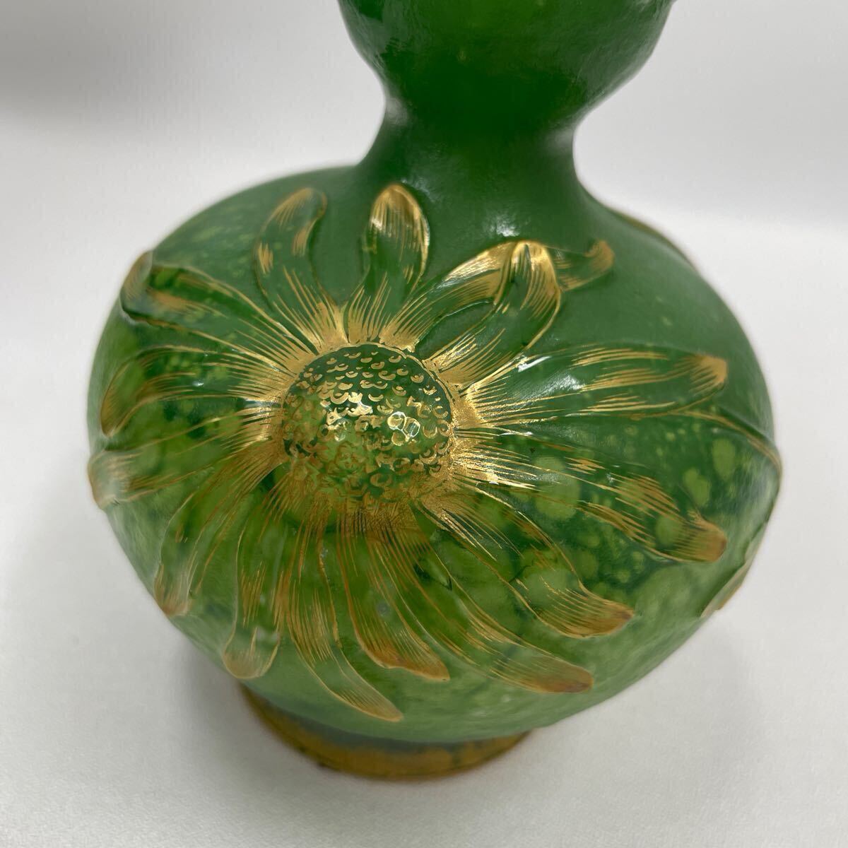 ドームナンシー 花文ミニチュアール ジブレ仕上げ 金彩 Daum nancy