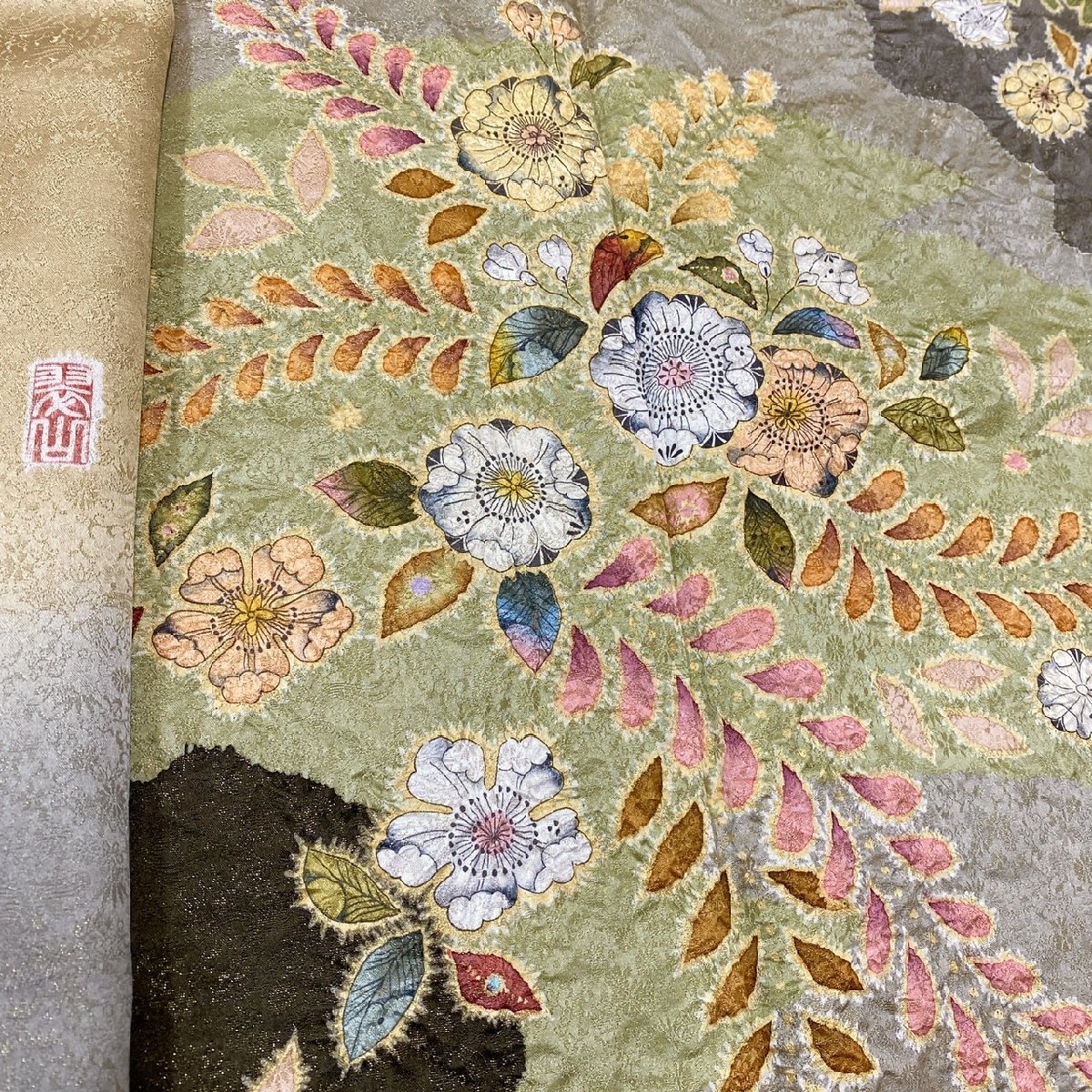 桐屋 翠山工房 夢幻辻ヶ花 着物月花 絞り 金通し 可憐
