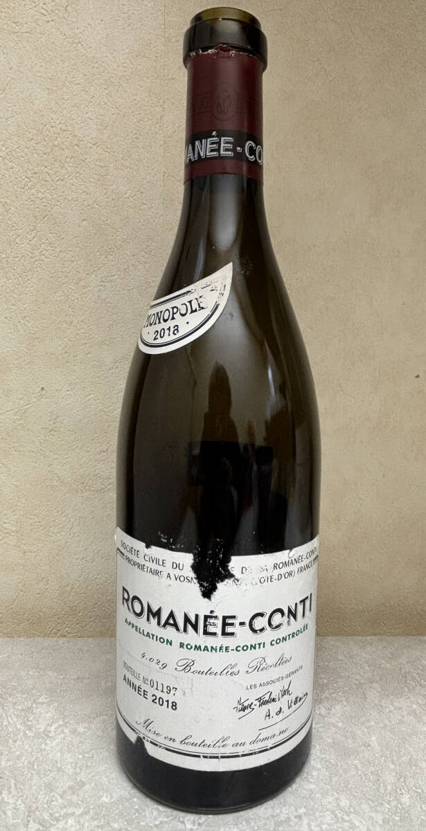 ROMANEE CONTI 【空瓶】5本セット ☆空き瓶☆Romanee-Conti 2018/ロマネコンティ 2018☆洗浄済☆ 高級