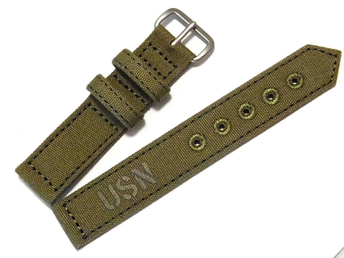 1940年代 米軍 USNモデル復刻 帆布 20mm 大戦 (ハミルトンやTIMEXなど