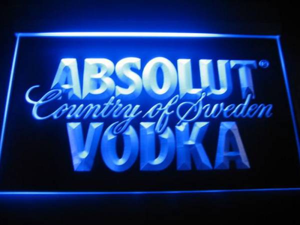 【ネオンパネル】ABSOLUT VODKA☆アブソルートウォッカ★看板