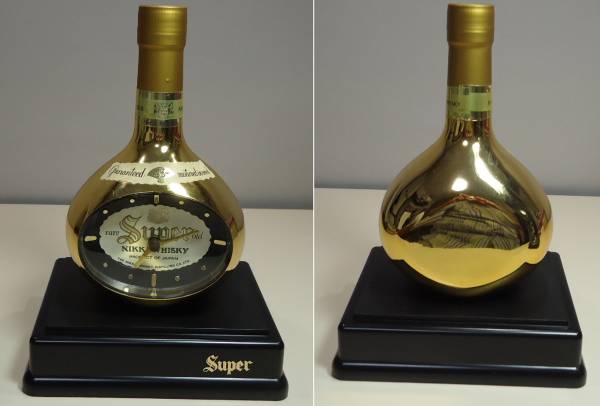 NIKKA WHISKY・ニッカ ウヰスキー・Super・ボトル型・時計(日本