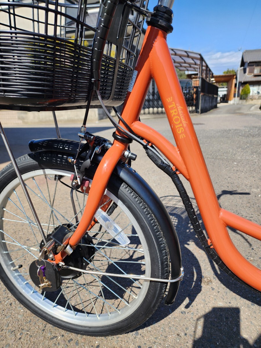 ほぼ新品 手渡限定 Ashiraku TROIS 電動アシスト三輪自転車 BEPN20 前